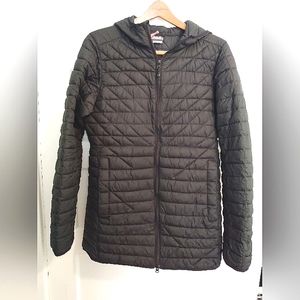 Jack Wolfskin black hooded puffer coat - xl